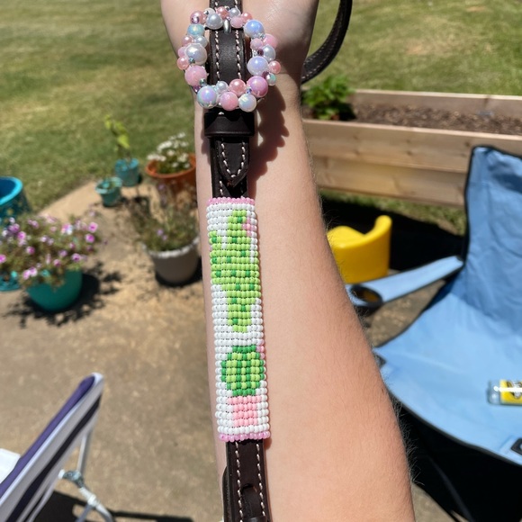 Hand beaded Headstall CACTUS - Picture 4 of 5